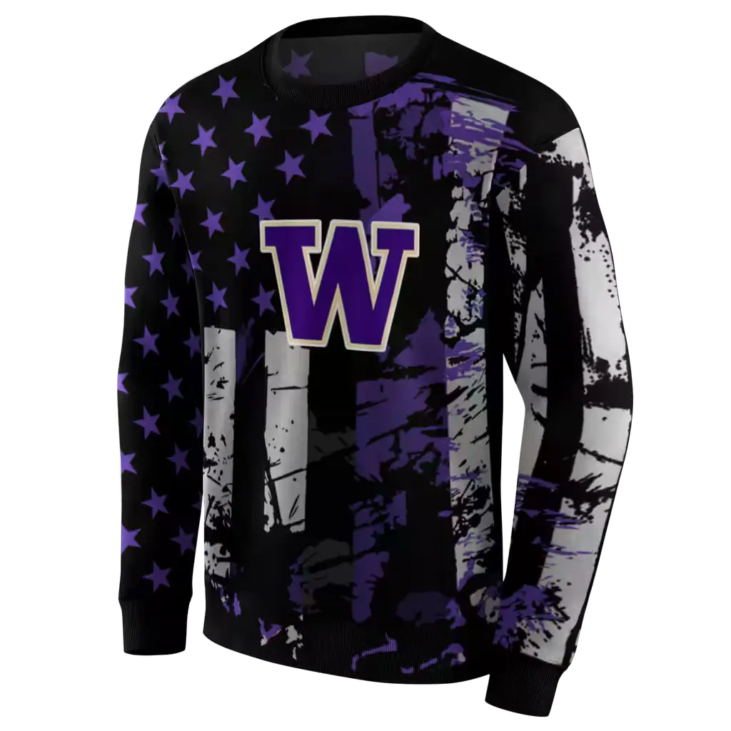 customized washington huskies distressed flag purple black hoodie new arrival customized washington huskies distressed flag purple black hoodie new arrival