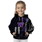 customized washington huskies distressed flag purple black hoodie best selling