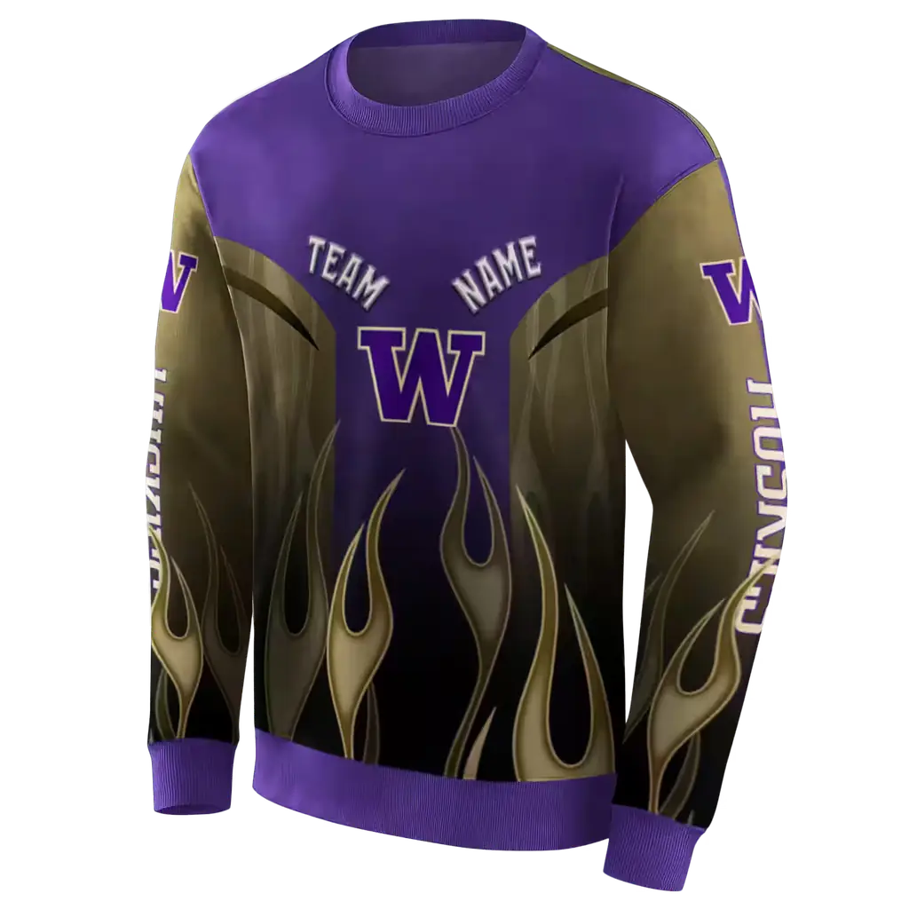 customized washington huskies flame design purple hoodie new arrival customized washington huskies flame design purple hoodie new arrival