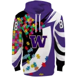customized washington huskies puzzle pieces purple hoodie best selling