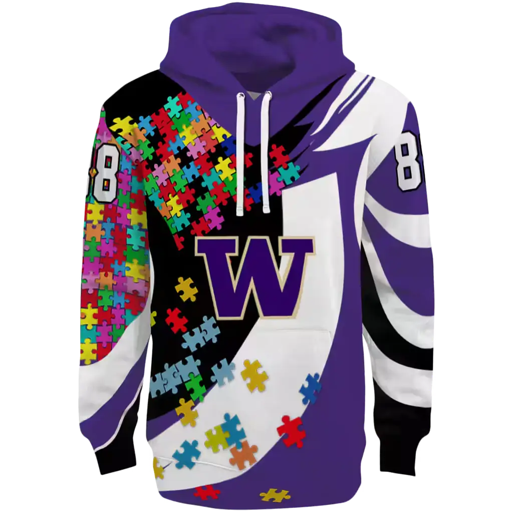 customized washington huskies puzzle pieces purple hoodie best selling customized washington huskies puzzle pieces purple hoodie best selling
