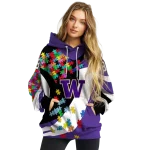 customized washington huskies puzzle pieces purple hoodie best selling