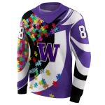 customized washington huskies puzzle pieces purple hoodie best selling
