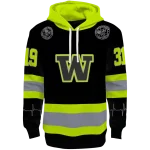 customized washington huskies safety motif black neon green hoodie best selling