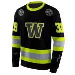 customized washington huskies safety motif black neon green hoodie best selling