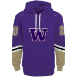 customized washington huskies striped sleeves purple hoodie best selling