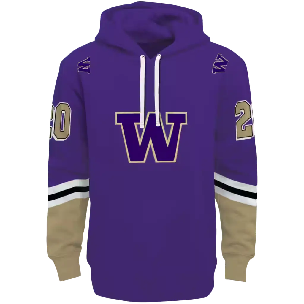 customized washington huskies striped sleeves purple hoodie best selling customized washington huskies striped sleeves purple hoodie best selling