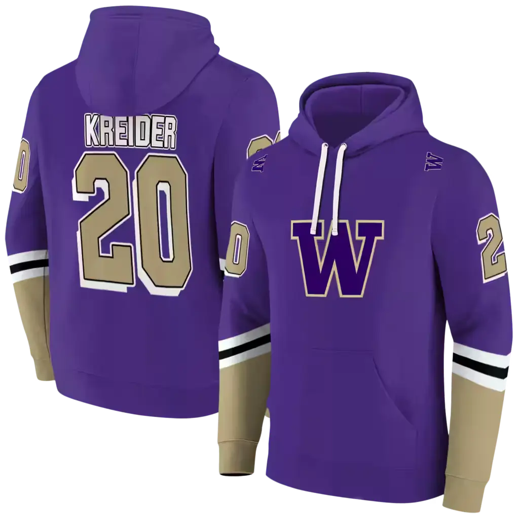 customized washington huskies striped sleeves purple hoodie fashion forward customized washington huskies striped sleeves purple hoodie fashion forward