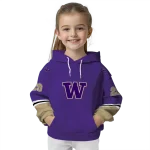 customized washington huskies striped sleeves purple hoodie best selling