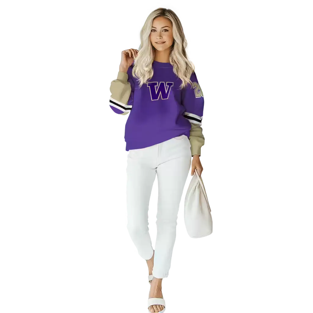 customized washington huskies striped sleeves purple hoodie trendy customized washington huskies striped sleeves purple hoodie trendy