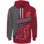 customized washington state cougars abstract shape crimson hoodie best selling