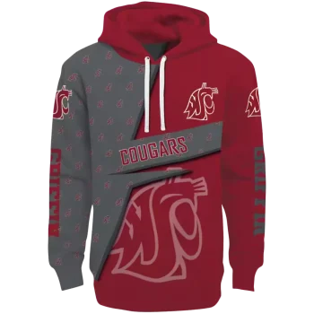 customized washington state cougars abstract shape crimson hoodie best selling