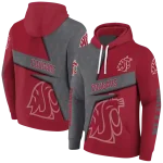 customized washington state cougars abstract shape crimson hoodie best selling