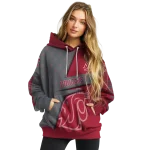customized washington state cougars abstract shape crimson hoodie best selling