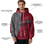 customized washington state cougars abstract shape crimson hoodie best selling