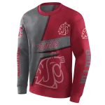customized washington state cougars abstract shape crimson hoodie best selling