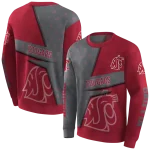 customized washington state cougars abstract shape crimson hoodie best selling