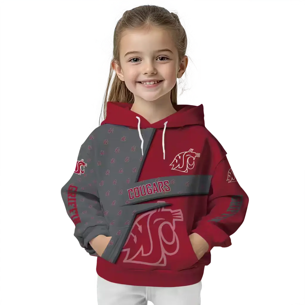 customized washington state cougars abstract shape crimson hoodie top rated customized washington state cougars abstract shape crimson hoodie top rated