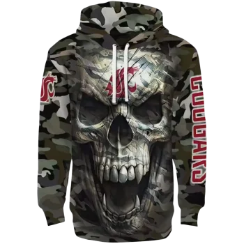 customized washington state cougars camo skull hoodie best selling