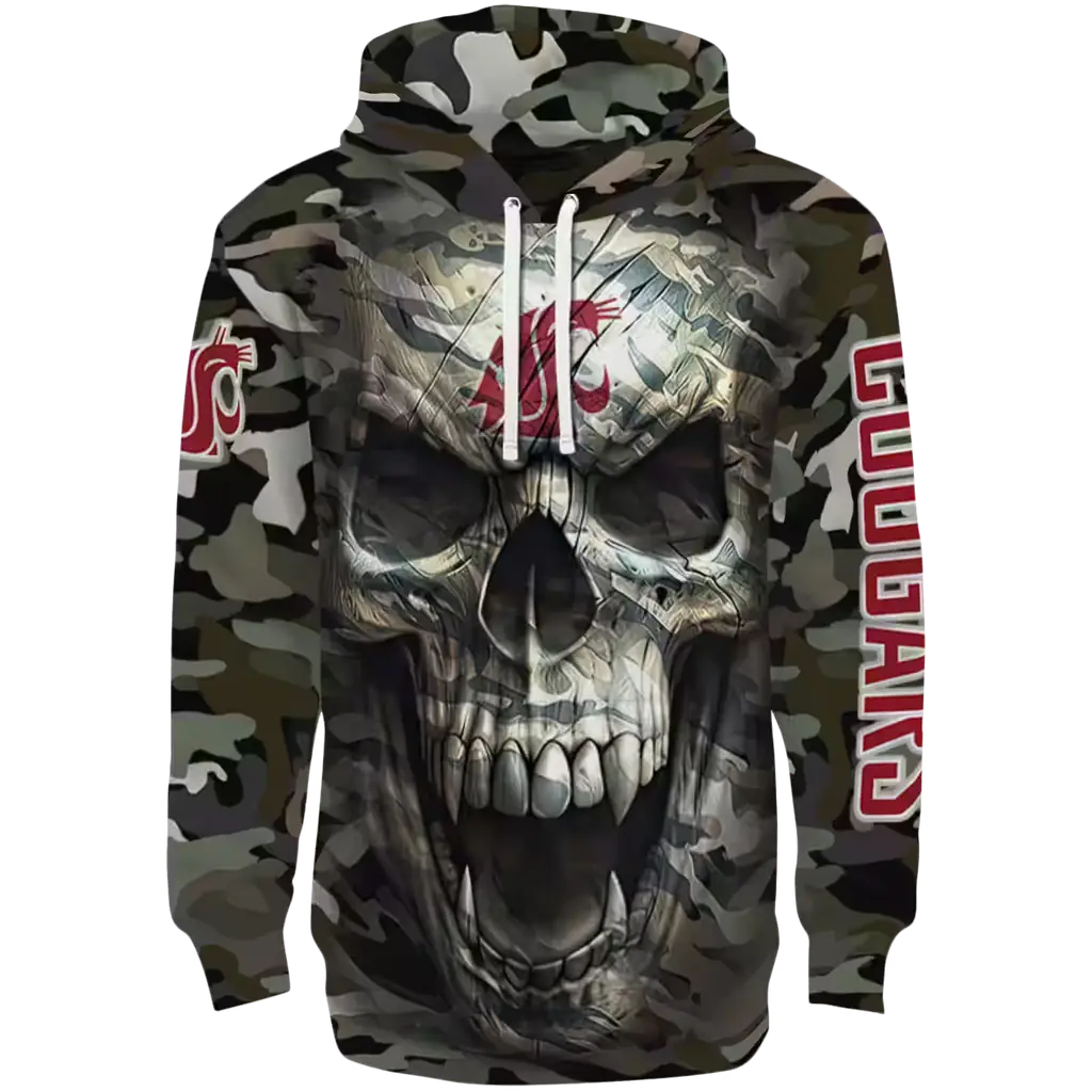 customized washington state cougars camo skull hoodie best selling customized washington state cougars camo skull hoodie best selling