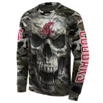customized washington state cougars camo skull hoodie best selling