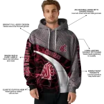 customized washington state cougars hexagonal mesh crimson black gray hoodie best selling