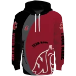 customized washington state cougars minimalist design crimson black hoodie best selling