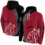 customized washington state cougars minimalist design crimson black hoodie best selling
