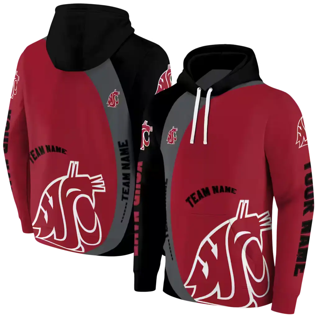 customized washington state cougars minimalist design crimson black hoodie fashion forward customized washington state cougars minimalist design crimson black hoodie fashion forward