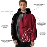 customized washington state cougars minimalist design crimson black hoodie best selling