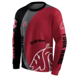 customized washington state cougars minimalist design crimson black hoodie best selling