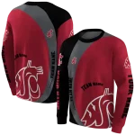 customized washington state cougars minimalist design crimson black hoodie best selling