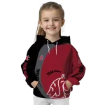 customized washington state cougars minimalist design crimson black hoodie best selling