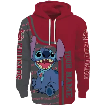 customized washington state cougars stitch crimson hoodie best selling