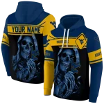 customized west virginia mountaineers grim reaper blue black hoodie best selling