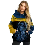 customized west virginia mountaineers grim reaper blue black hoodie best selling