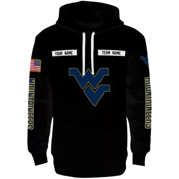 customized west virginia mountaineers punisher skull black hoodie best selling