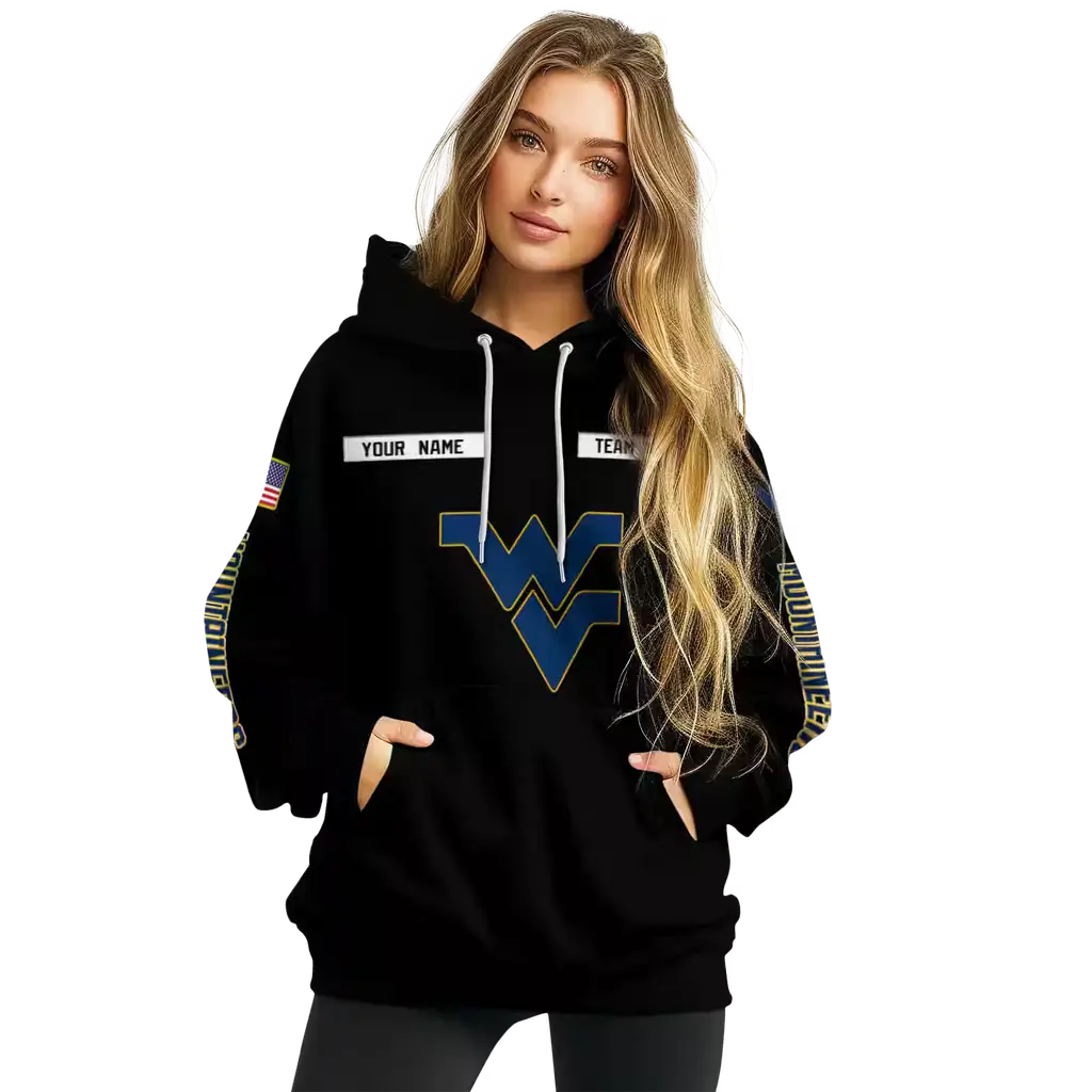 customized west virginia mountaineers punisher skull black hoodie high quality customized west virginia mountaineers punisher skull black hoodie high quality