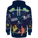 customized west virginia mountaineers spongebob patrick star blue navy hoodie best selling
