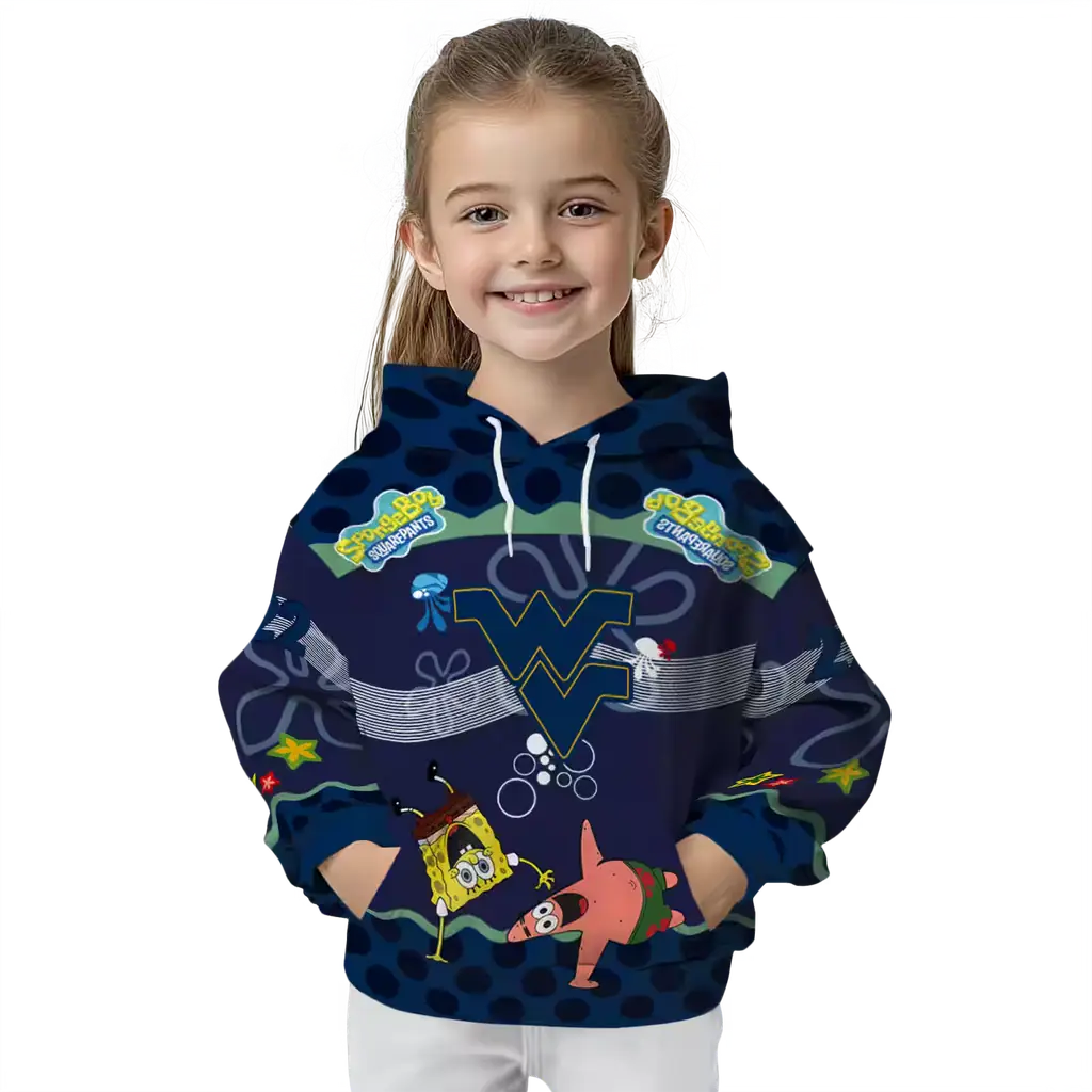 customized west virginia mountaineers spongebob patrick star blue navy hoodie top rated customized west virginia mountaineers spongebob patrick star blue navy hoodie top rated