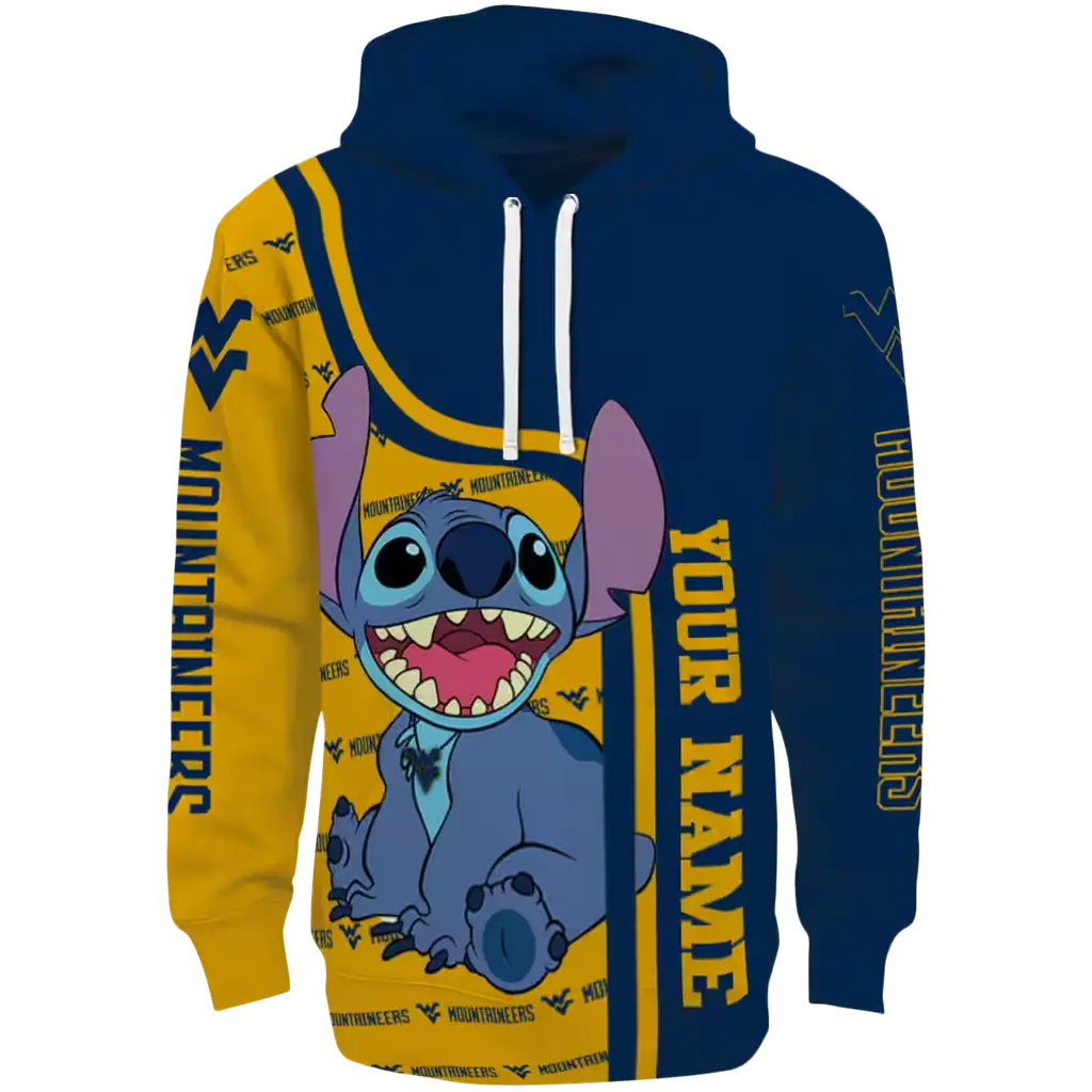 customized west virginia mountaineers stitch blue hoodie best selling customized west virginia mountaineers stitch blue hoodie best selling