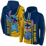 customized west virginia mountaineers stitch blue hoodie best selling