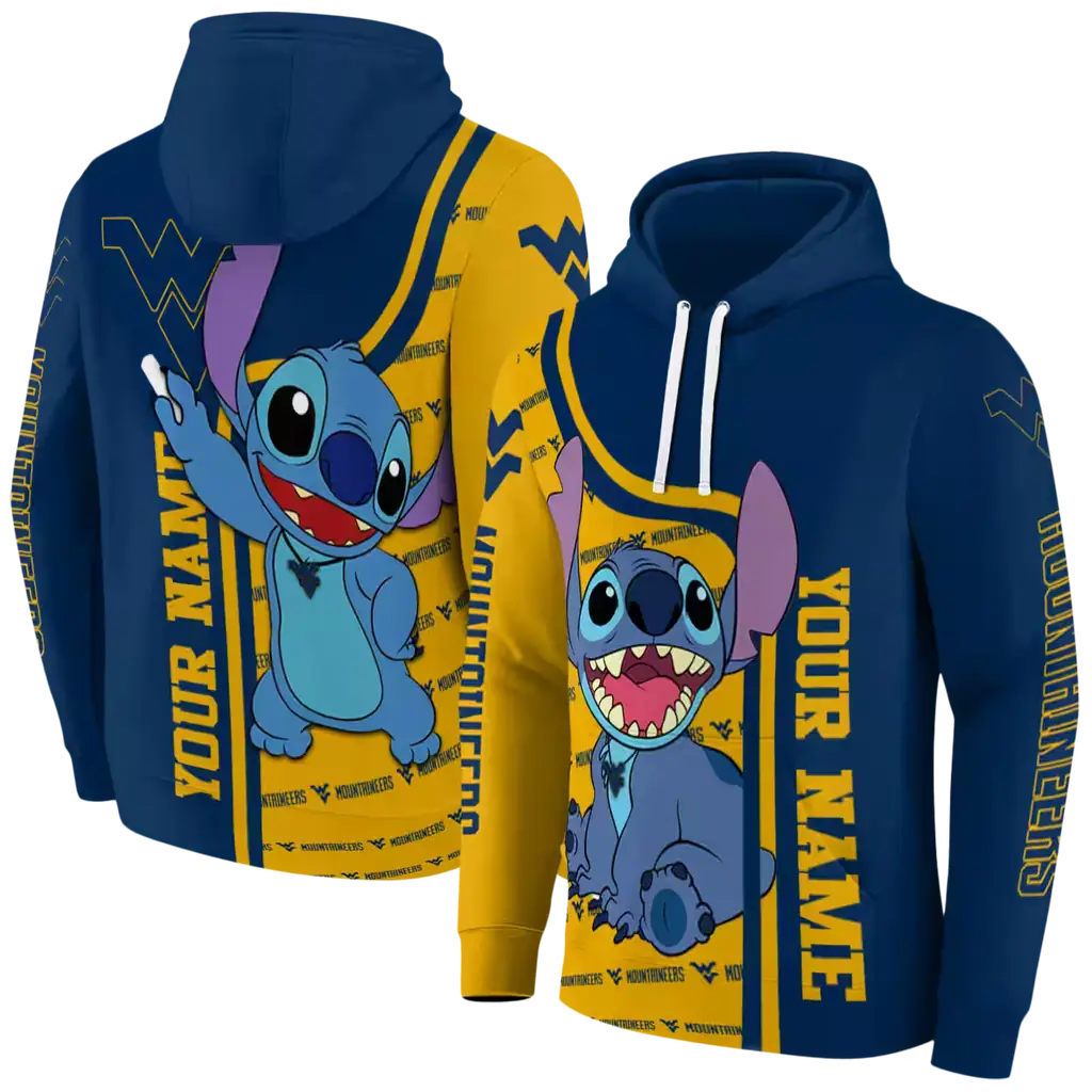 customized west virginia mountaineers stitch blue hoodie fashion forward customized west virginia mountaineers stitch blue hoodie fashion forward