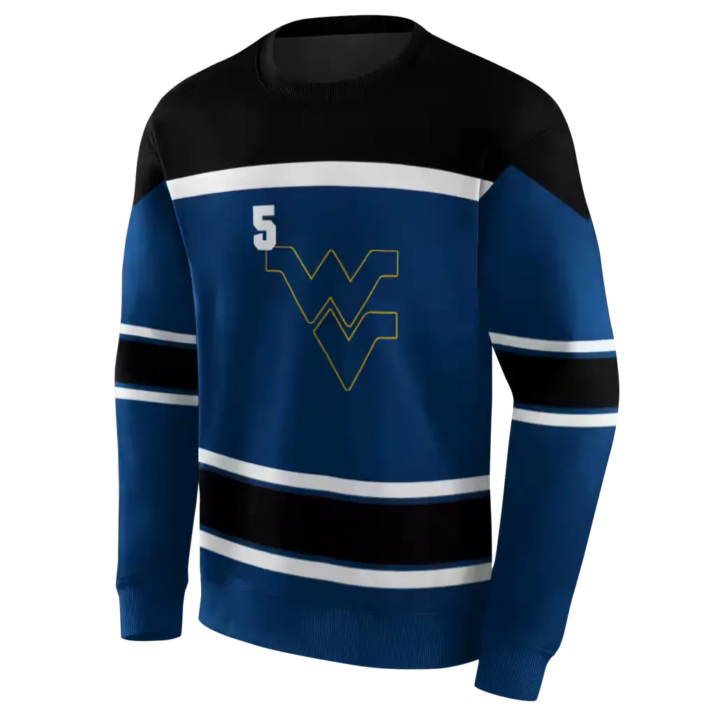 customized west virginia mountaineers striped pattern blue hoodie new arrival customized west virginia mountaineers striped pattern blue hoodie new arrival