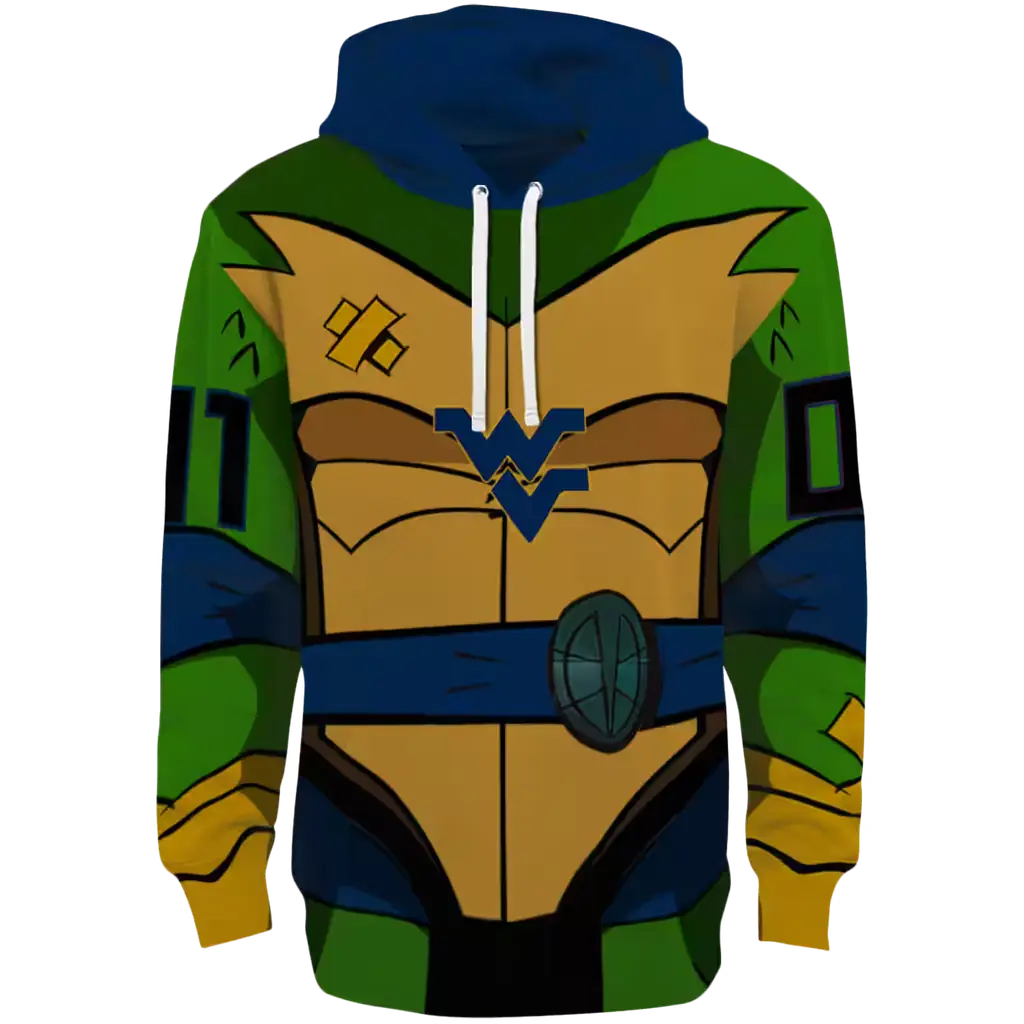 customized west virginia mountaineers superhero armor blue green hoodie best selling customized west virginia mountaineers superhero armor blue green hoodie best selling