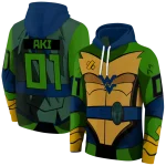 customized west virginia mountaineers superhero armor blue green hoodie best selling
