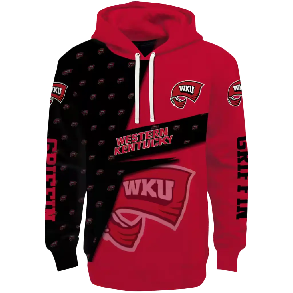customized western kentucky hilltoppers abstract shape red hoodie best selling customized western kentucky hilltoppers abstract shape red hoodie best selling