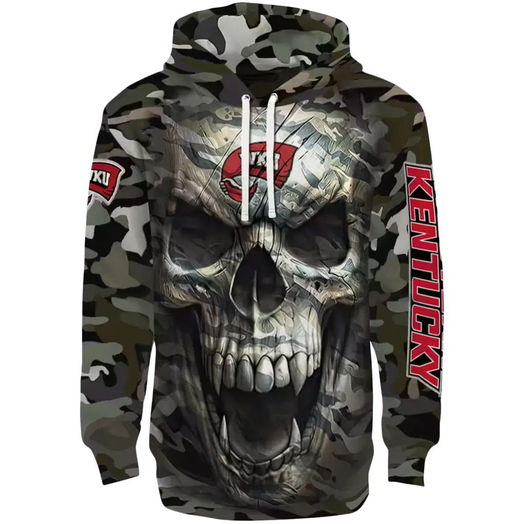 customized western kentucky hilltoppers camo skull hoodie best selling customized western kentucky hilltoppers camo skull hoodie best selling