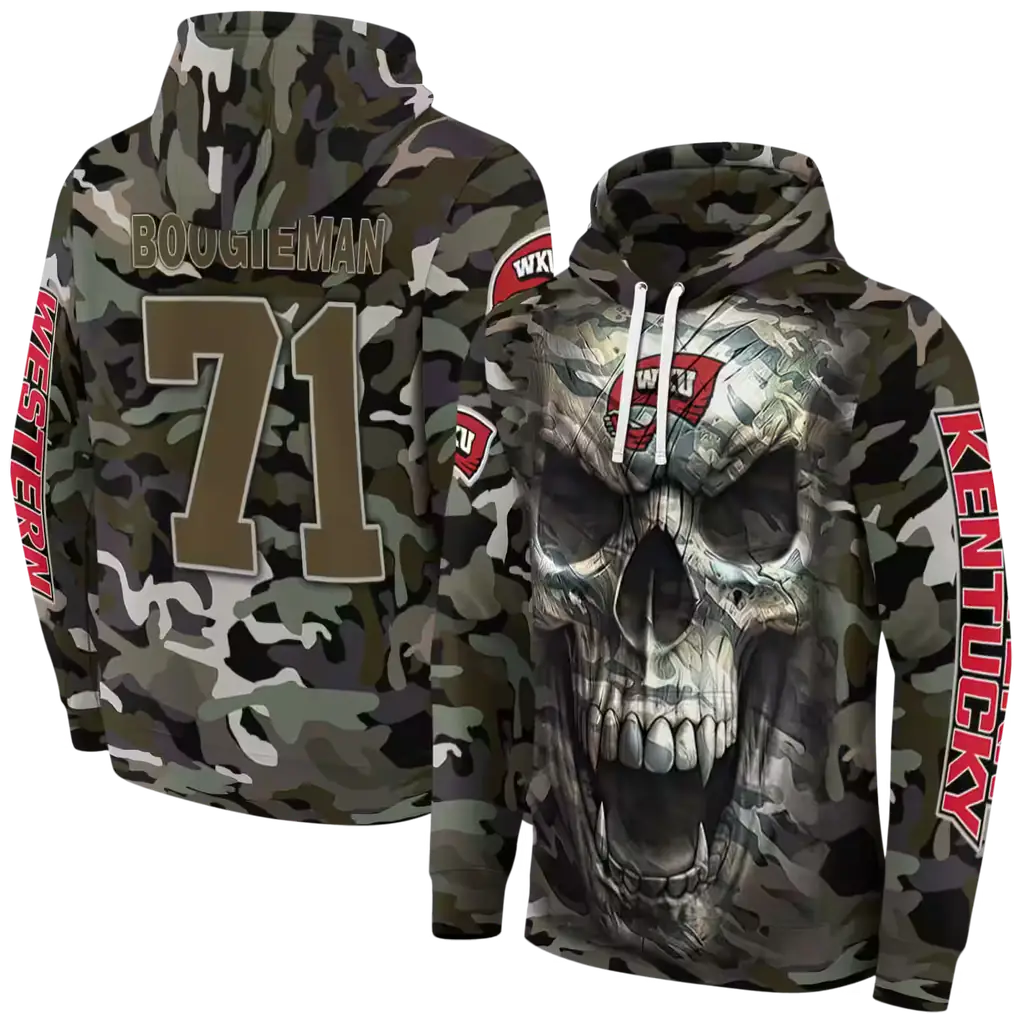 customized western kentucky hilltoppers camo skull hoodie fashion forward customized western kentucky hilltoppers camo skull hoodie fashion forward
