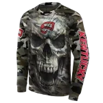 customized western kentucky hilltoppers camo skull hoodie best selling